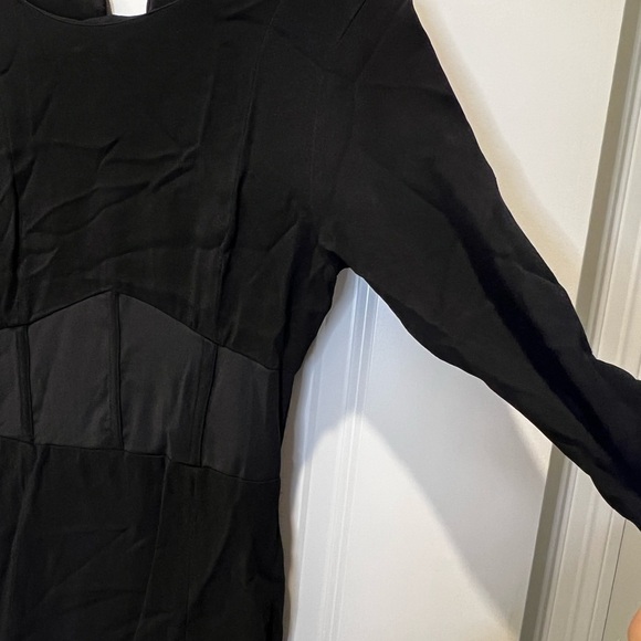 Zara Corset Long Sleeve Black Mini Dress Size Medium - Picture 9 of 13